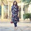 Women’s Rayon A-Line Kurti with Foil Print, Pockets & Solid Pants - Zheel 129