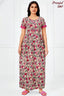 Pranjul 2007 Cotton Nighty for Women | Cream Floral