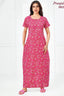 Pranjul 2023 Pink Printed Nighty for Women | Full Length
