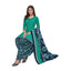 Deep Aqua Green Top with Blue Floral Bottom and Dupatta Premium Cotton Patiyala Dress.