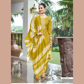 Elegant Vertican Embroidered Suit with Butter-Crap Lining & Chanderi Dupatta