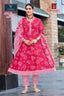 Ganpati Cotton Readymade Anarkali Salwar Suit with Straight Pant and Dupatta - GA1403