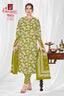 Ganpati Cotton Readymade Salwar Suit With Straight Pant and Dupatta - Riwaz115