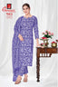 Ganpati Cotton Readymade Salwar Suit With Straight Pant and Dupatta - Riwaz117