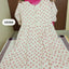 Half Dutch White Butta Flared Kurti | Floral Detail