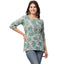 Heavy Rayon Capsul Print with Foil Short Tops LQ08
