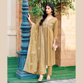 Italian Viscose Embroidered Kurta Set with Chanderi Sequins Dupatta – Ethnic Elegance - MG1003