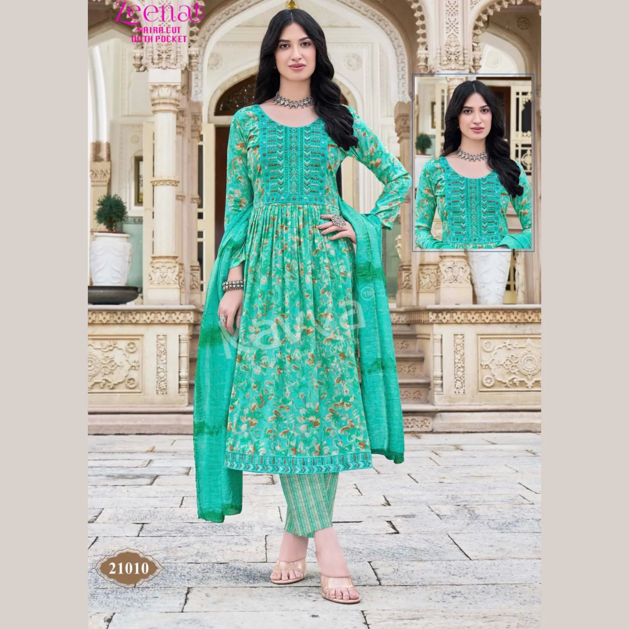 Kavya Zeenat Vol 21 Naira Cut Readymade Salwar Suit Z21010