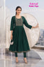 Kavya - Plain Vetican Fabric - Umbrella Cut - Beautiful Neck Embroidery Tops - KPT11