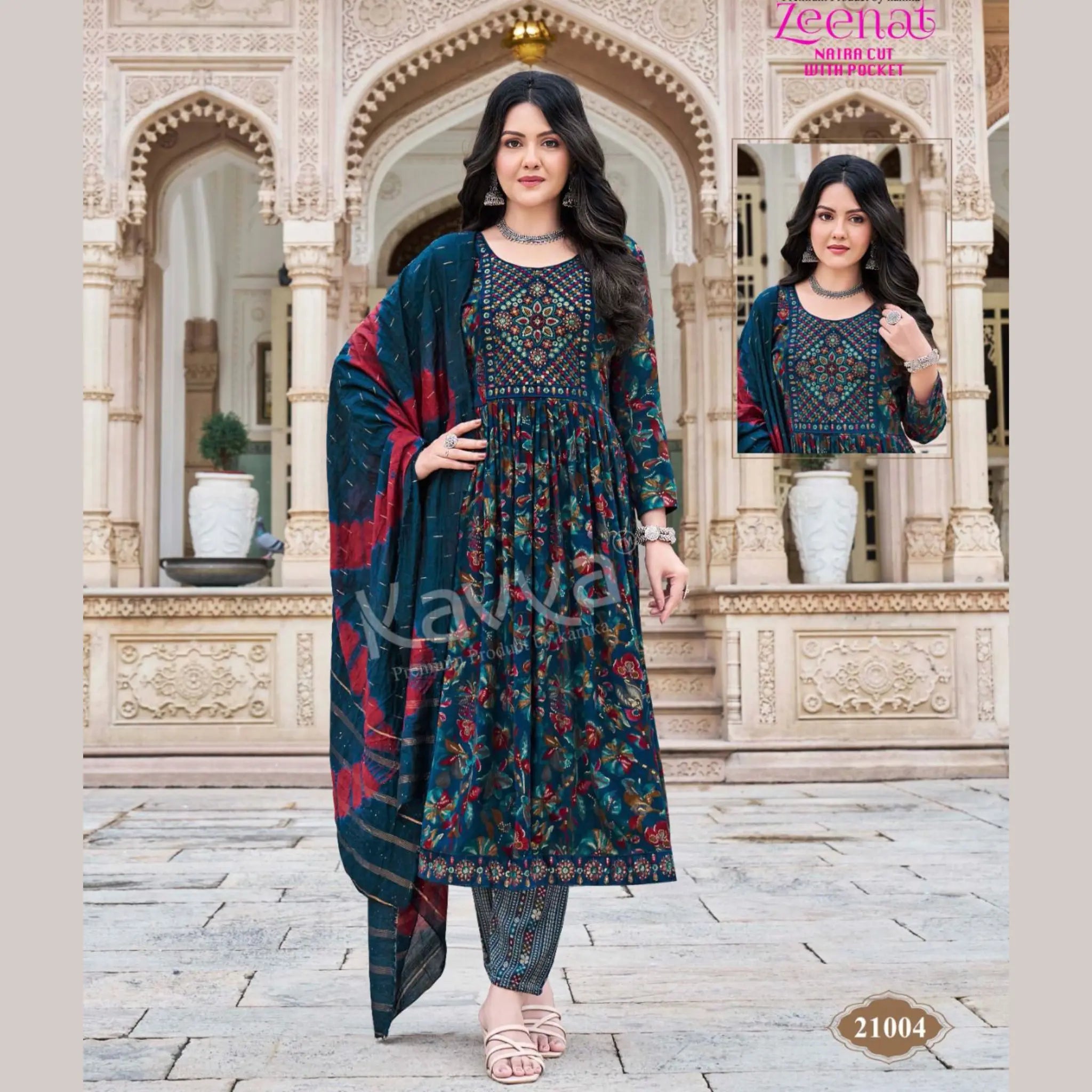 Kavya Zeenat Vol 21 Naira Cut Readymade Salwar Suit Z21004 Bavis Clothing