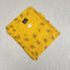 Mustard Yellow Leaf Printed Rayon Side Frill Nighties