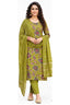 Olive Green Floral Printed Kurta Pant Dupatta Set for Women | Bavis Clothing