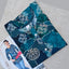 Peacock Blue Rayon Short tops with Fancy Button