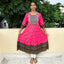 Pink Full Flair Umbrella Kurti with mirror and Embroidery design