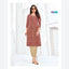 Red Batik Printed Cotton Kurti with Fancy NecK Work