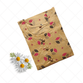 Golden Color U Neck Printed Long Ghera Kurti