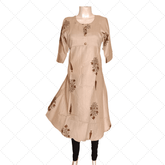 Goldan Long Ghera Two Tone Digital Print Kurti