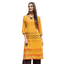 Mustard Yellow Wave Pattern Cotton Printed Kurta