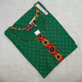 Women's Stylish U Neck Evergreen Printed Kurti with Side Pocket