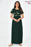 Pranjul 2046 Green Zigzag Printed Nighty for Women | Full Length