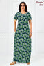 Pranjul 2065 Green Floral Printed Nighty for Women – Full Length Nightgown