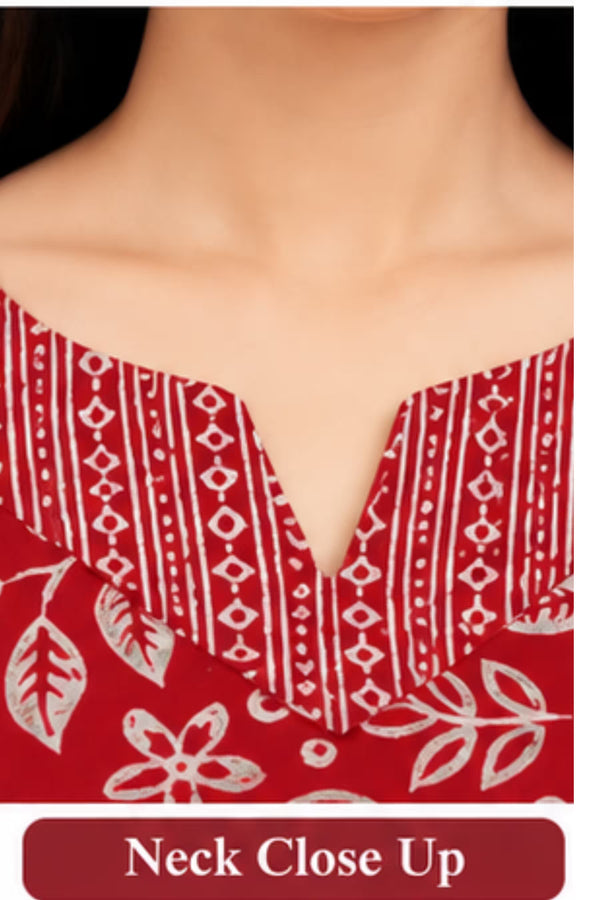 Pranjul 2077 Nighty - Neck Pattern | Bavis Clothing