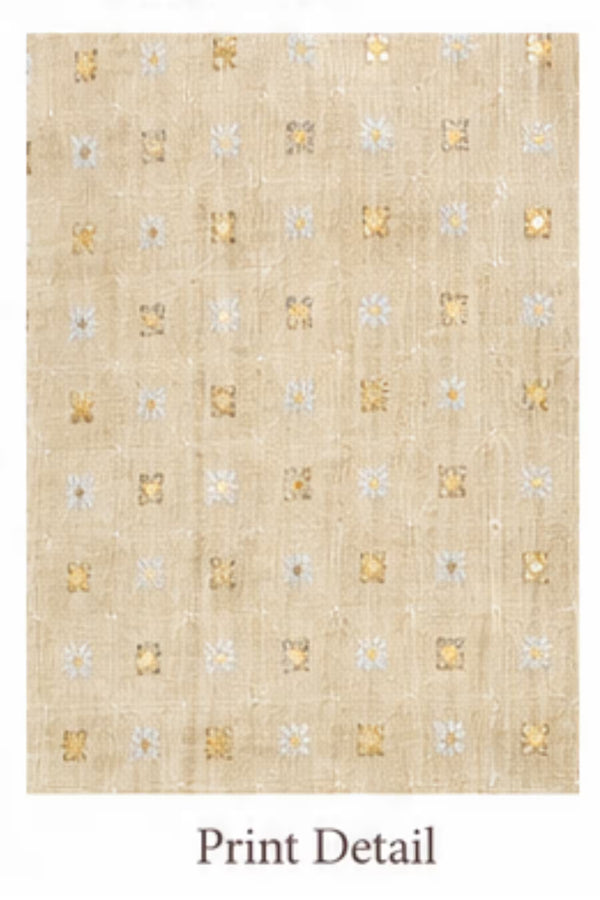 Print Detail - Beige Cotton Straight Kurta Pant Set with Dupatta | Bavis Clothing
