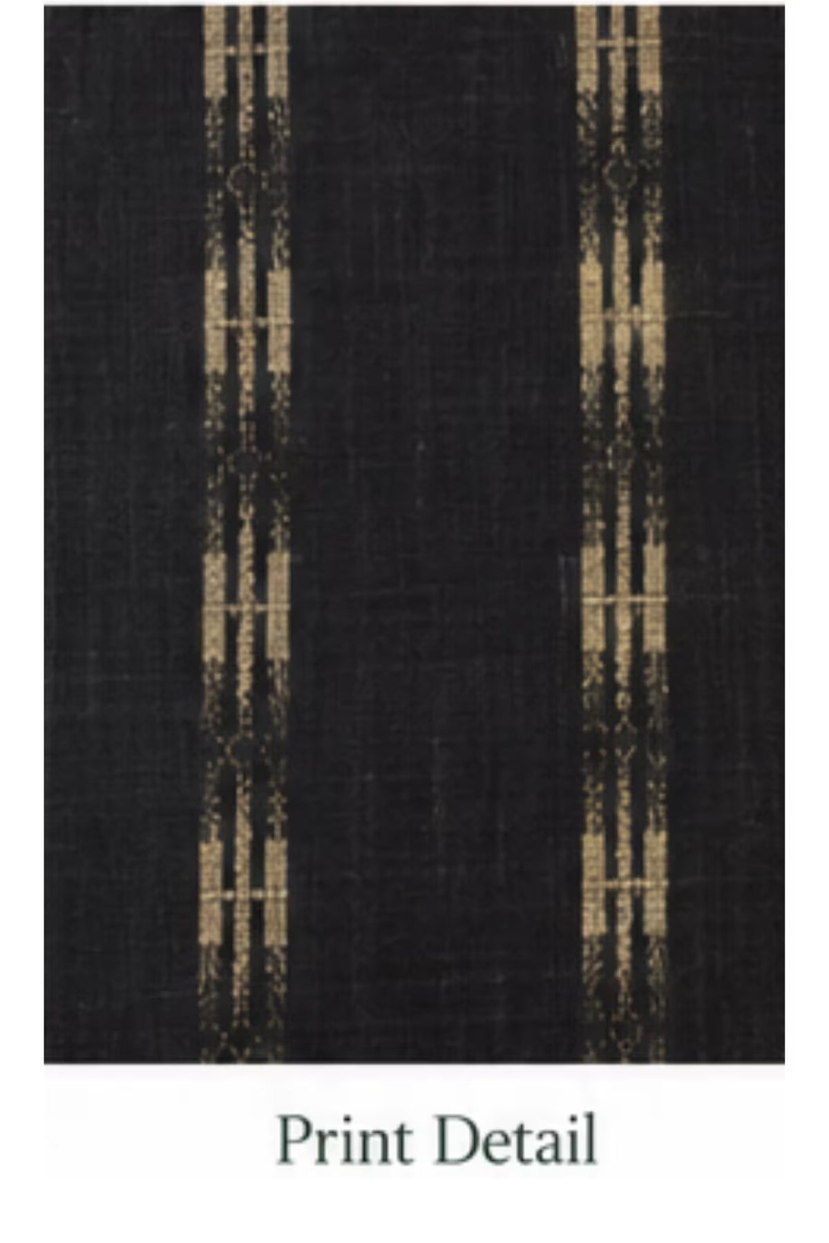 Print Detail - Black Cotton Straight Kurta Pant Set with Dupatta | Bavis Clothing