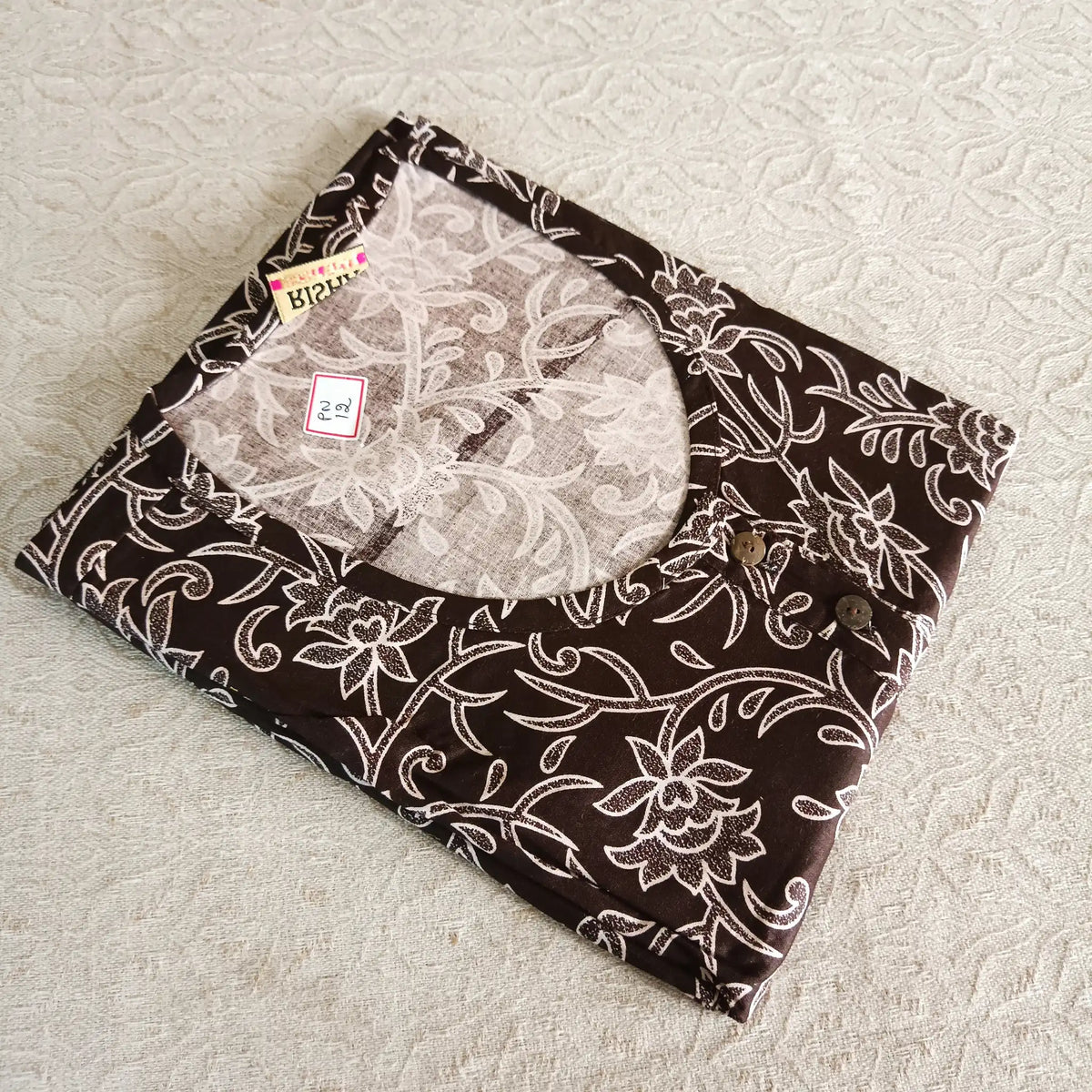 Brown Pure Cotton Nighty - PN12 Main image