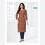 Ajrakh Print Cotton Kurti in Brownish Red | Women’s Fashion