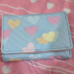 Cute Heart Print Mini Wallet for Women – Compact & Stylish