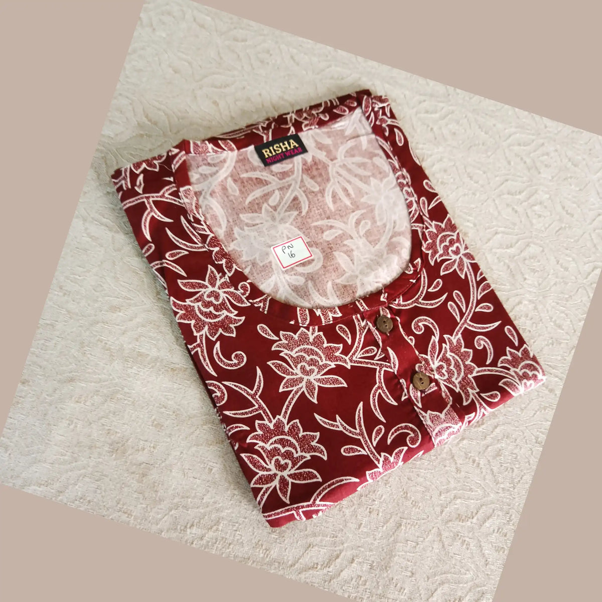Cherrywood Pure Cotton Nighty - PN16 Main image