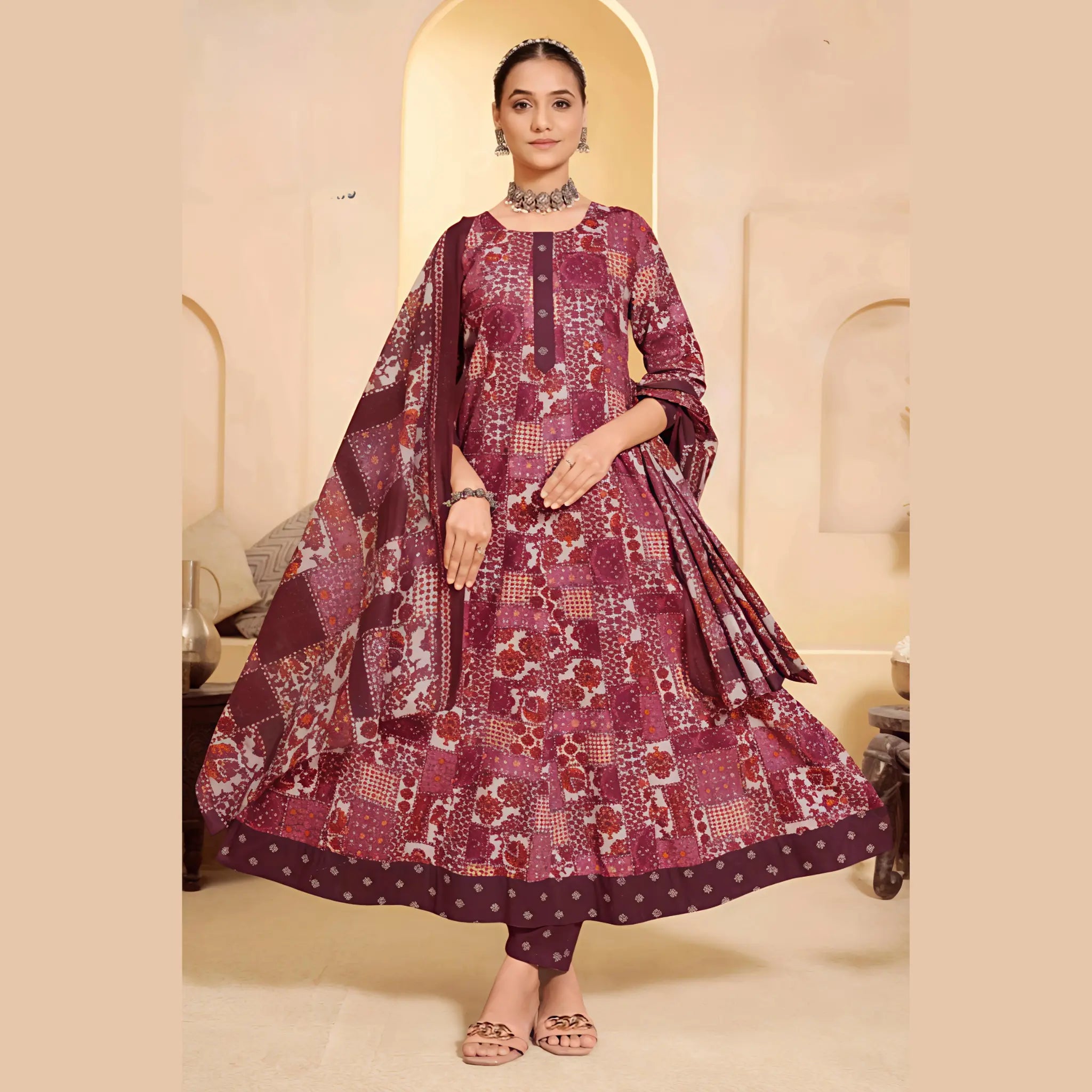 Ganpati Anarkali Readymade Salwar Suit Set Volume 9 Main image