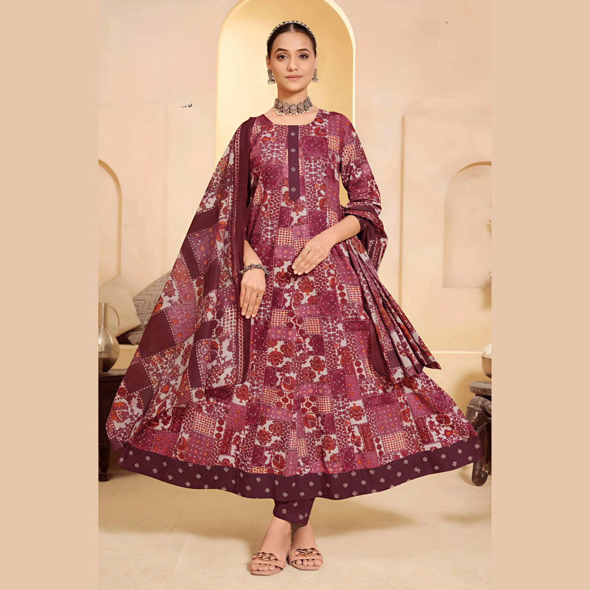 Ganpati Anarkali Readymade Salwar Suit Set Volume 9