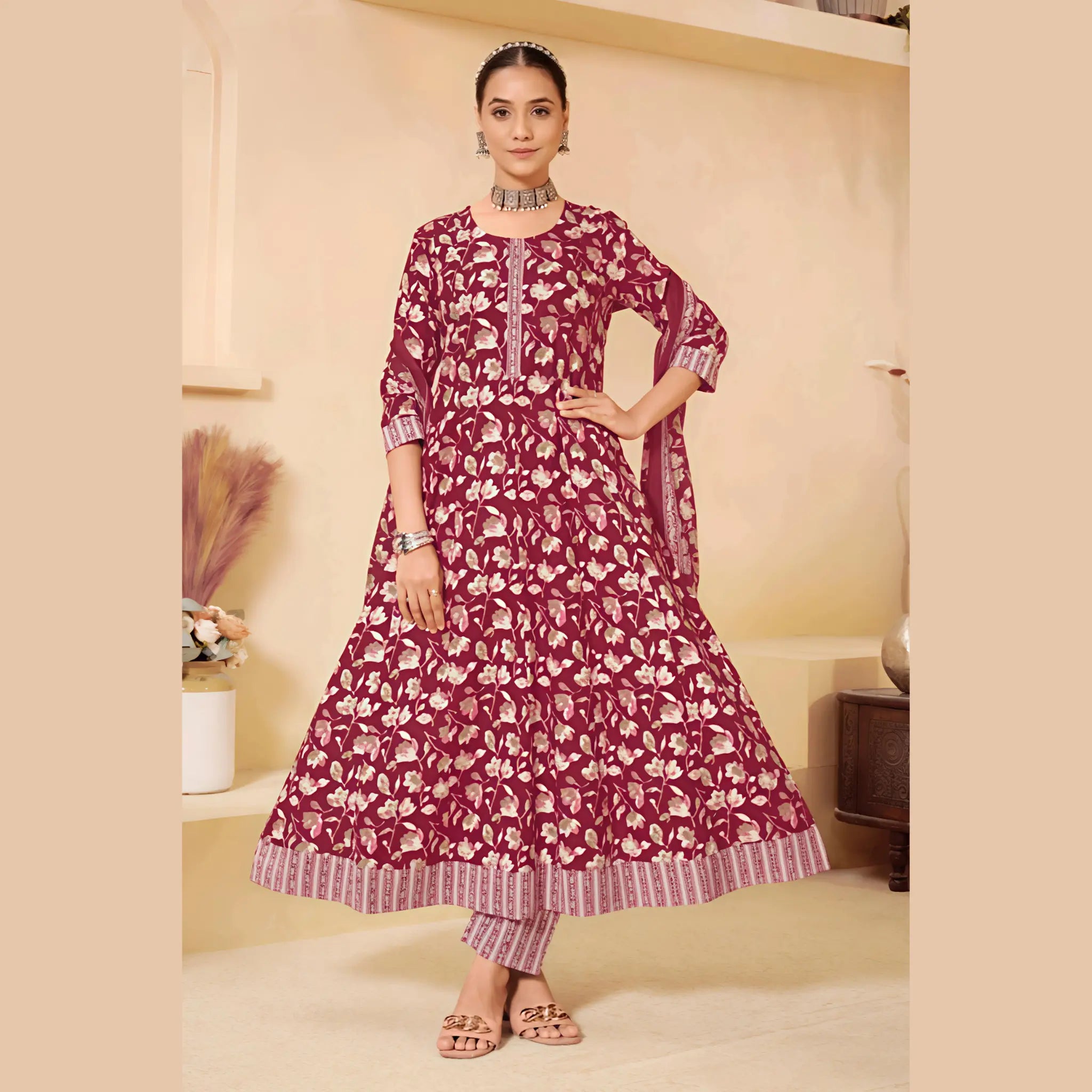 Ganpati Anarkali Readymade Salwar Suit Set Volume 9 Main image