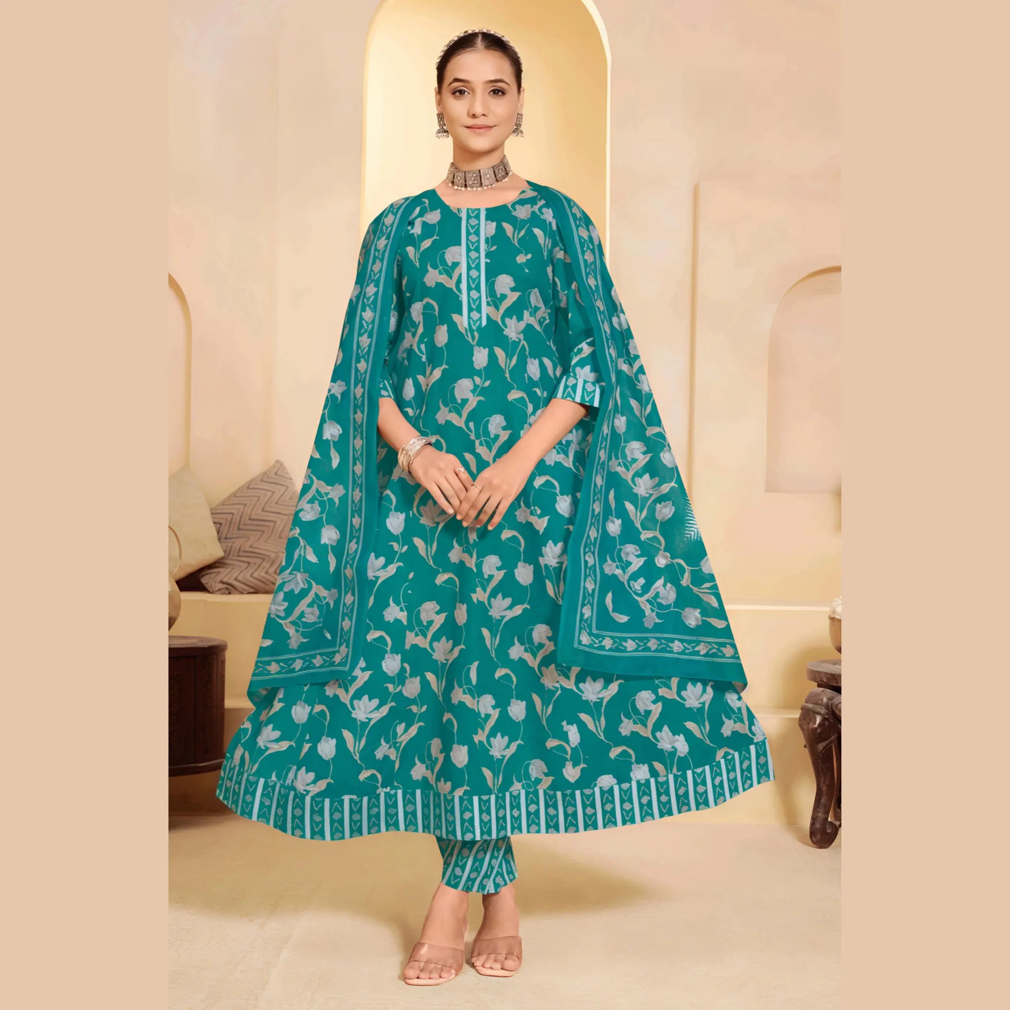 Ganpati Anarkali Readymade Salwar Suit Set Volume 9 Main image