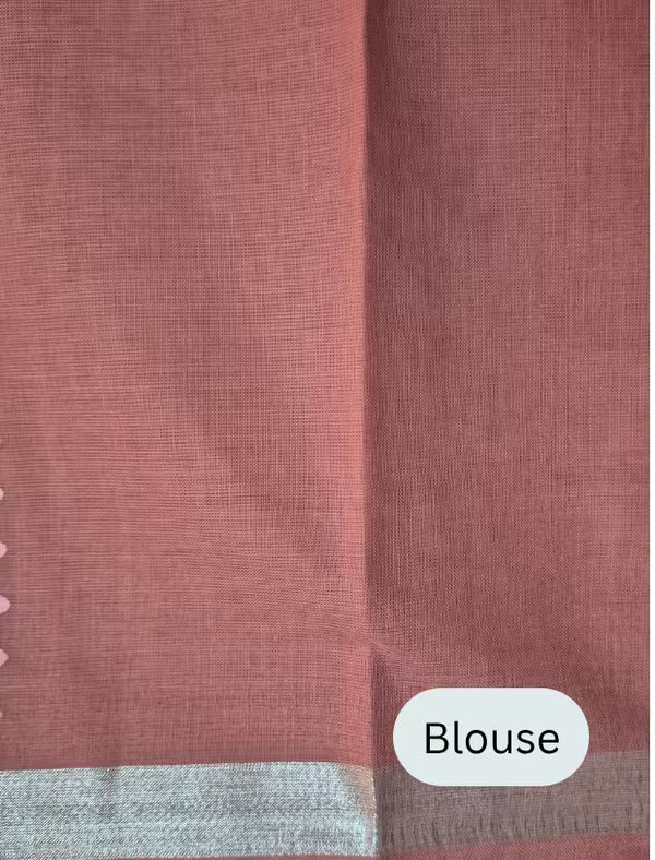 Cotton Printed Saree with Zari Border - Mangalya6106B