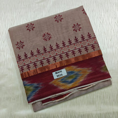 Cotton saree with Zari Border - Mahi 9828C