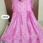 Dark Pink Flared Kurti | Silver Line Detail