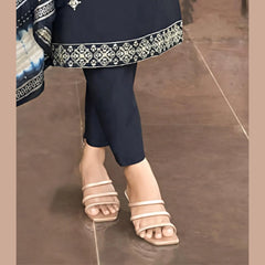 Designer Vertican Embroidery Suit with Butter Crap Lining & Dupatta