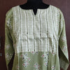 Designer Ethnic Rayon Kurti with Foil Accents and Neckline Embroidery