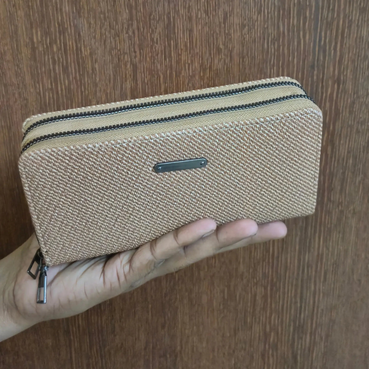 Double Compartment Wallet - 1591 - Khaki