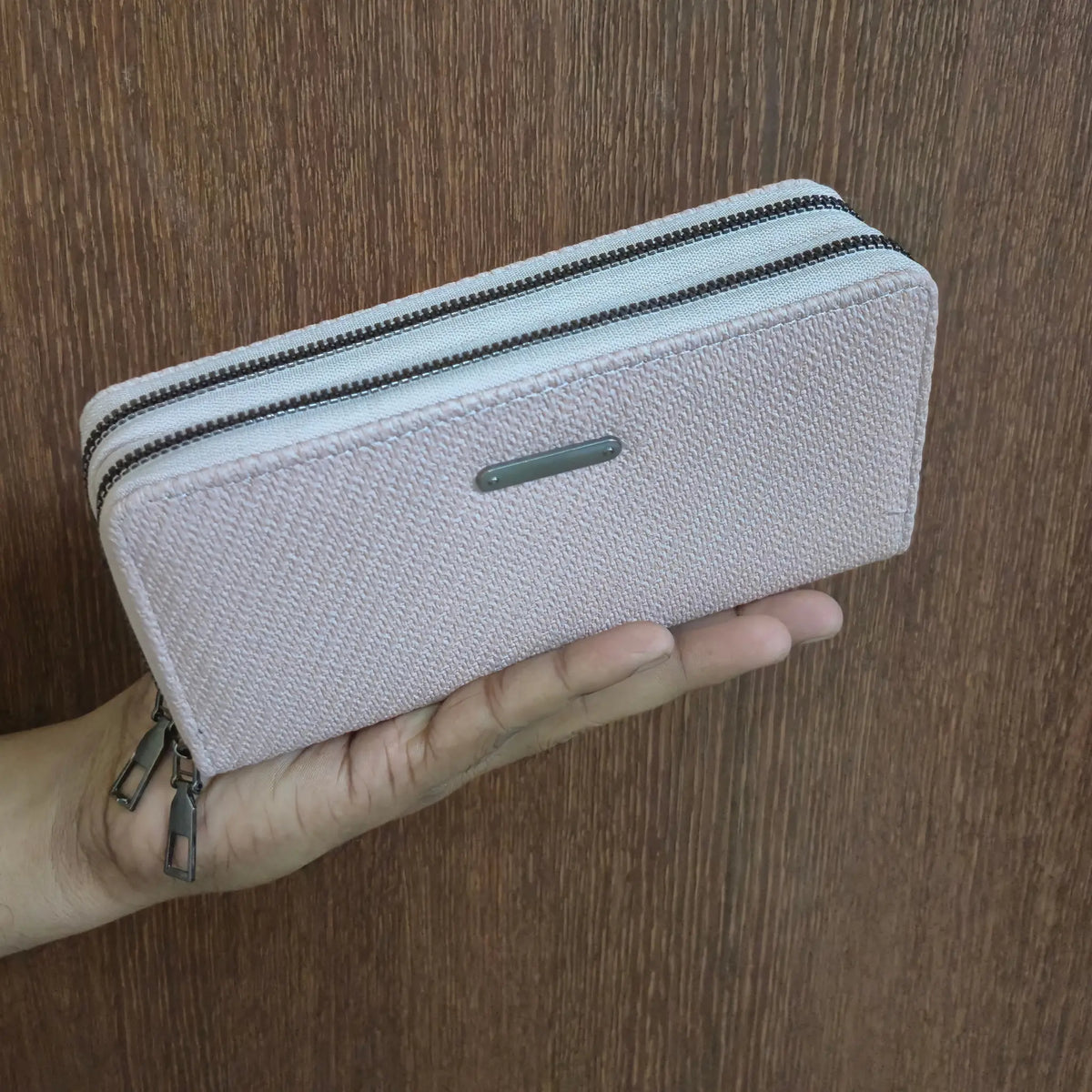 Double Compartment Wallet - 1591 - Pink