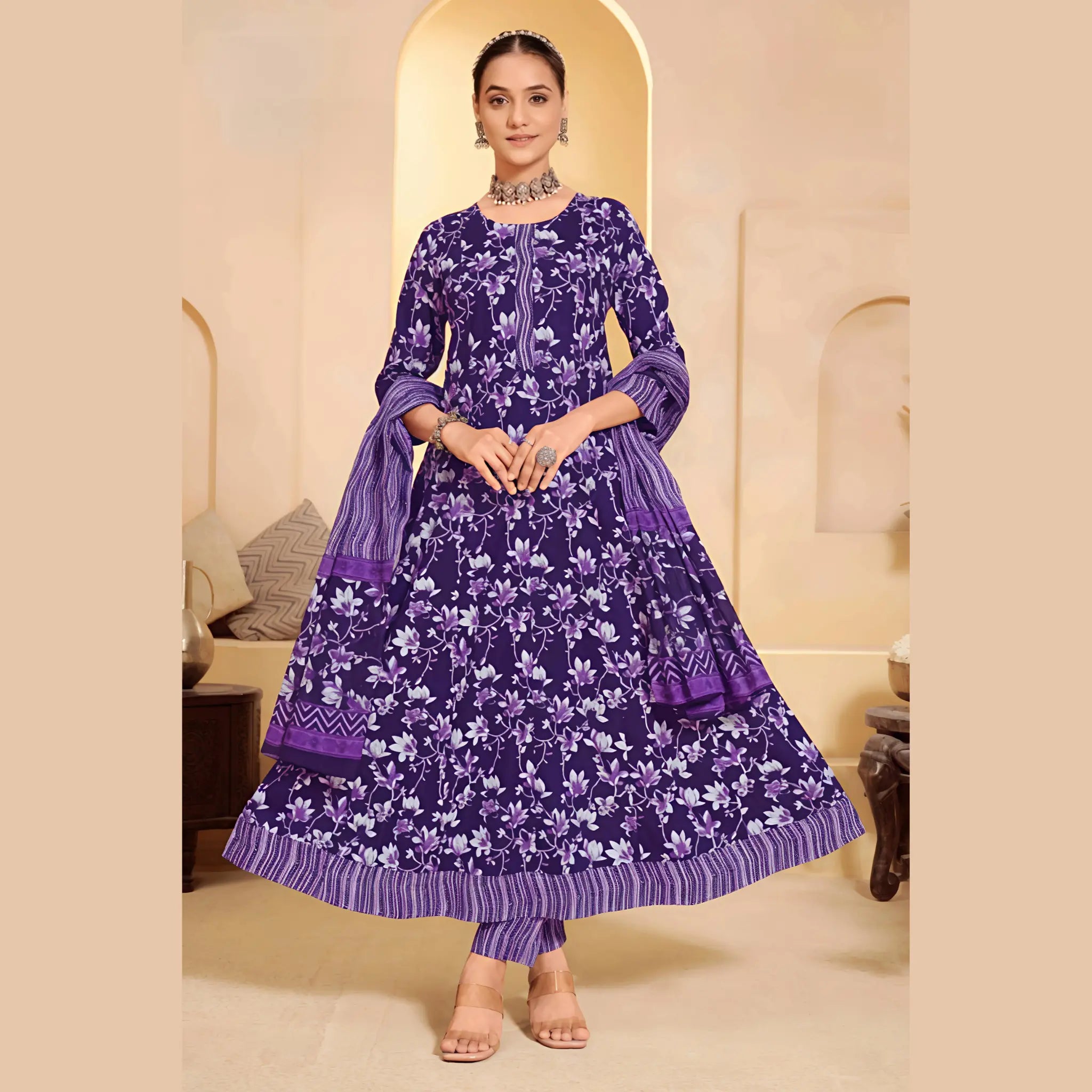 Ganpati Anarkali Readymade Salwar Suit Set Volume 9 Main image