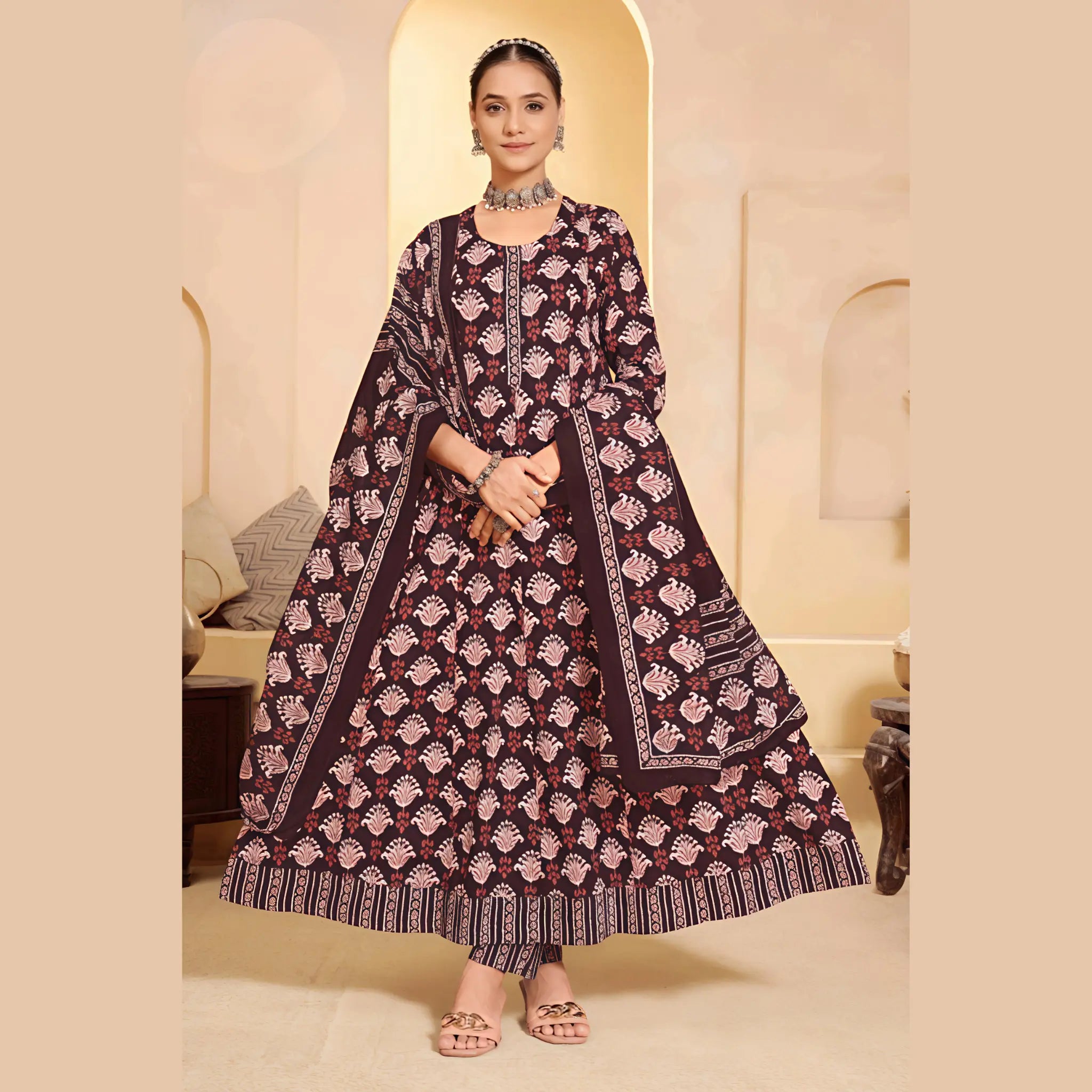 Ganpati Anarkali Readymade Salwar Suit Set Volume 9 Main image
