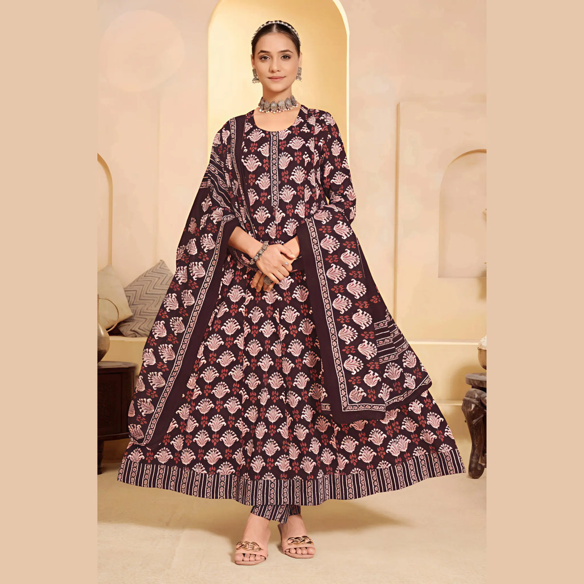 Ganpati Anarkali Readymade Salwar Suit Set Volume 9