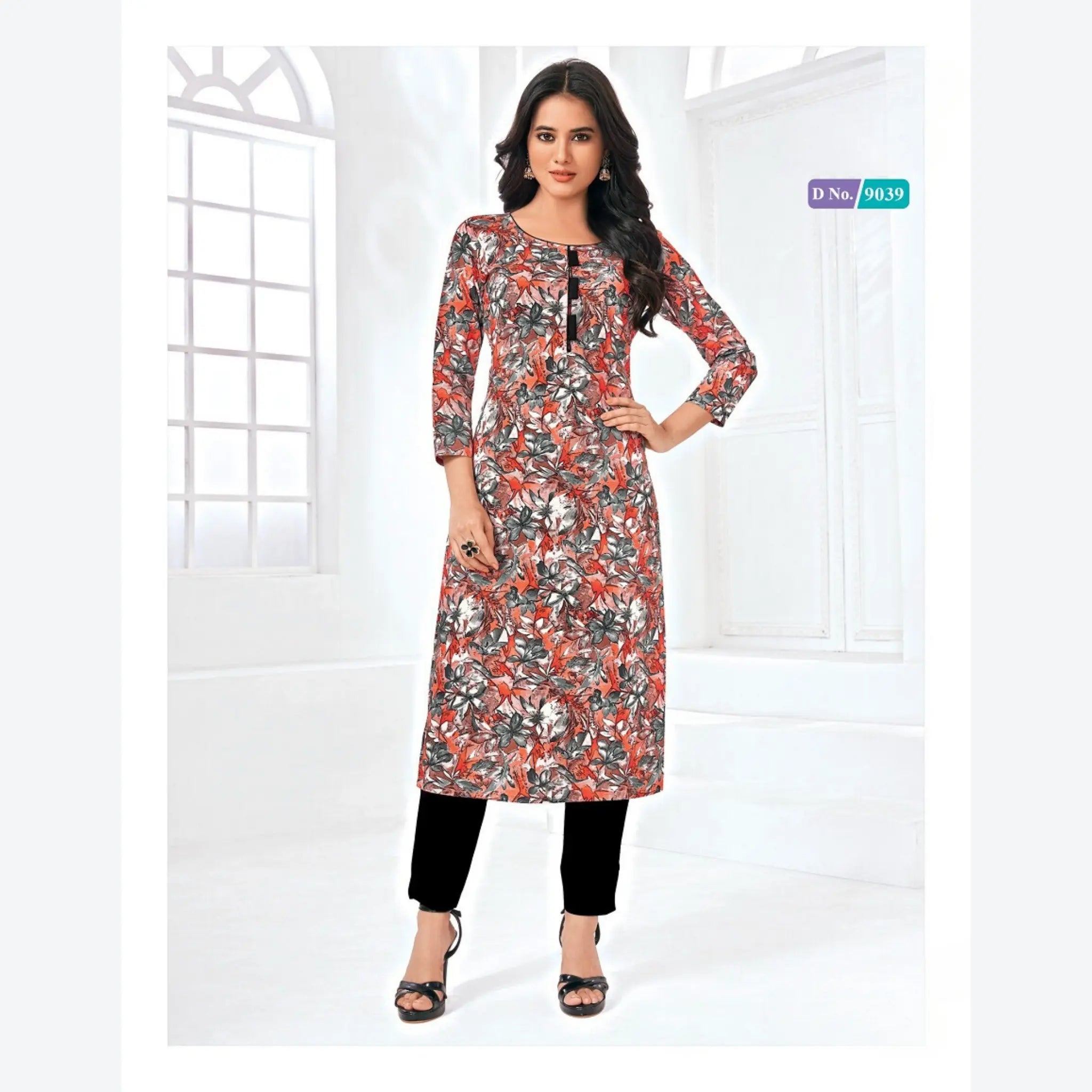 Floral Jaal Print Cotton Kurti for Women | Ethnic Wear
