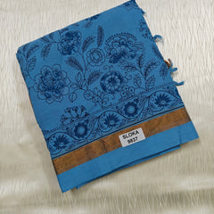 Floral Printed Cotton Saree - Sloka 9837B