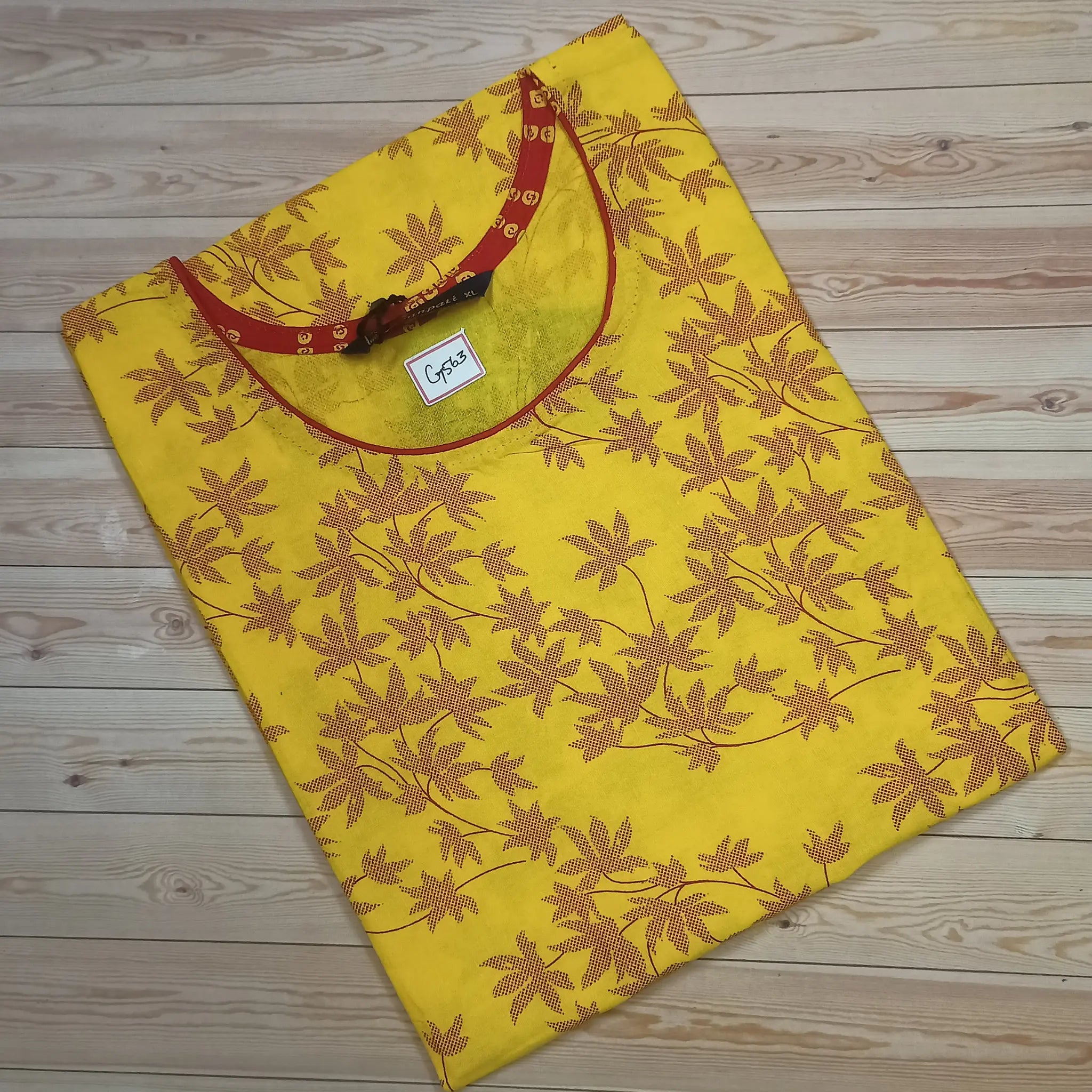 Floral Printed Pure Cotton Straight Kurti Main image