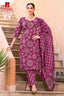 Ganpati - Jaipuri Special - Cotton Readymade Salwar Suit with Straight Pant and Dupatta - GJ356